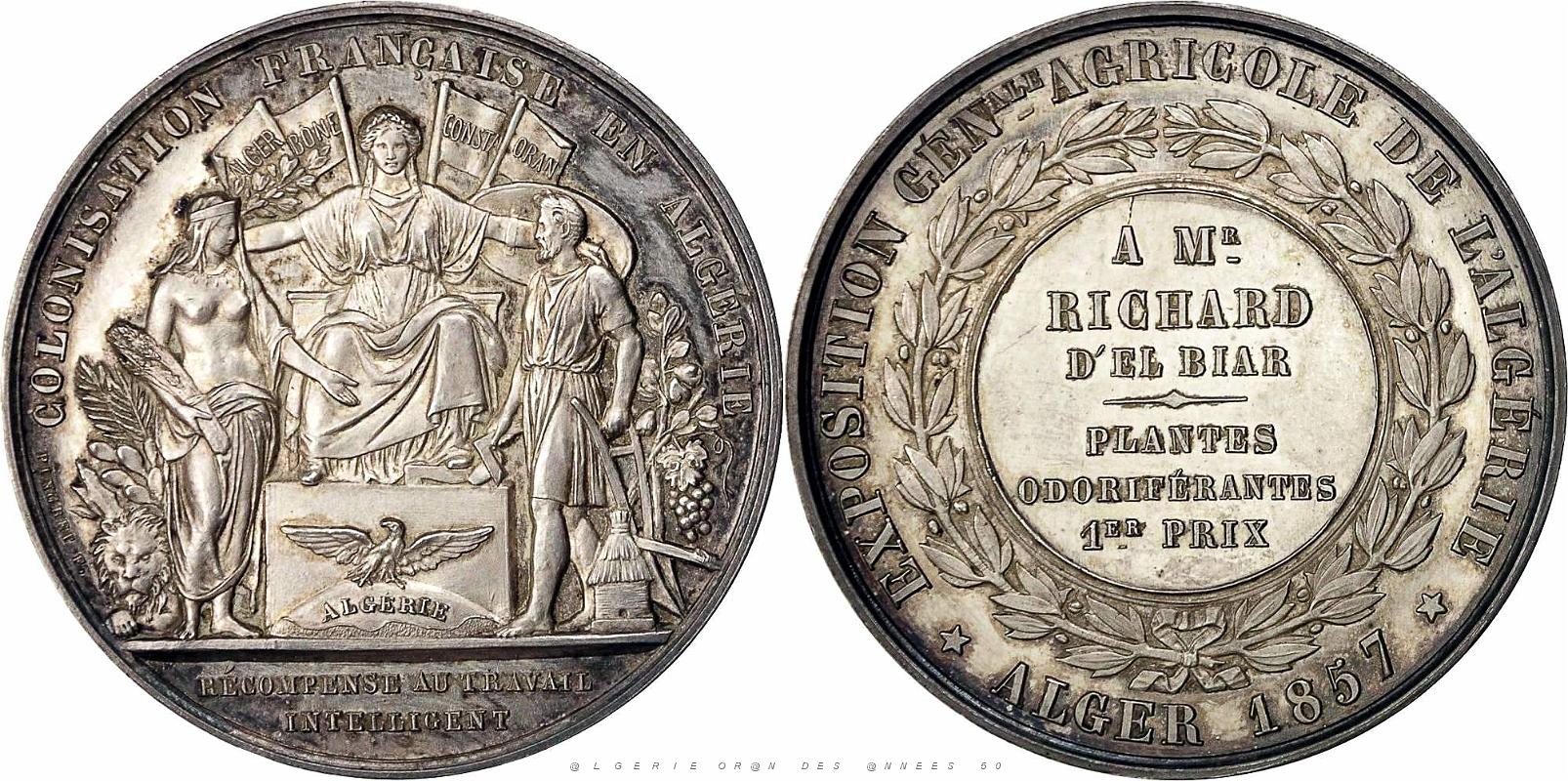 MEDAILLES D AFN 224 Medaille Exposition Agricole Alger 1857.jpg
